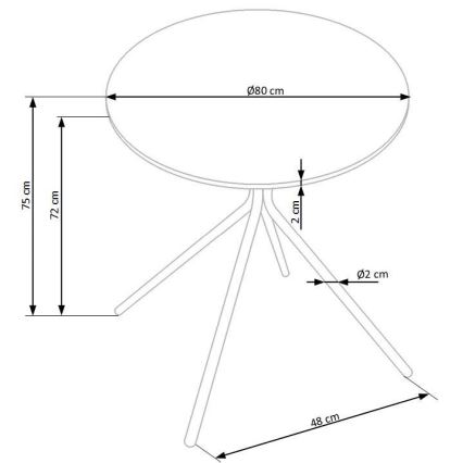 Jedálenský stôl HOMORA čierny