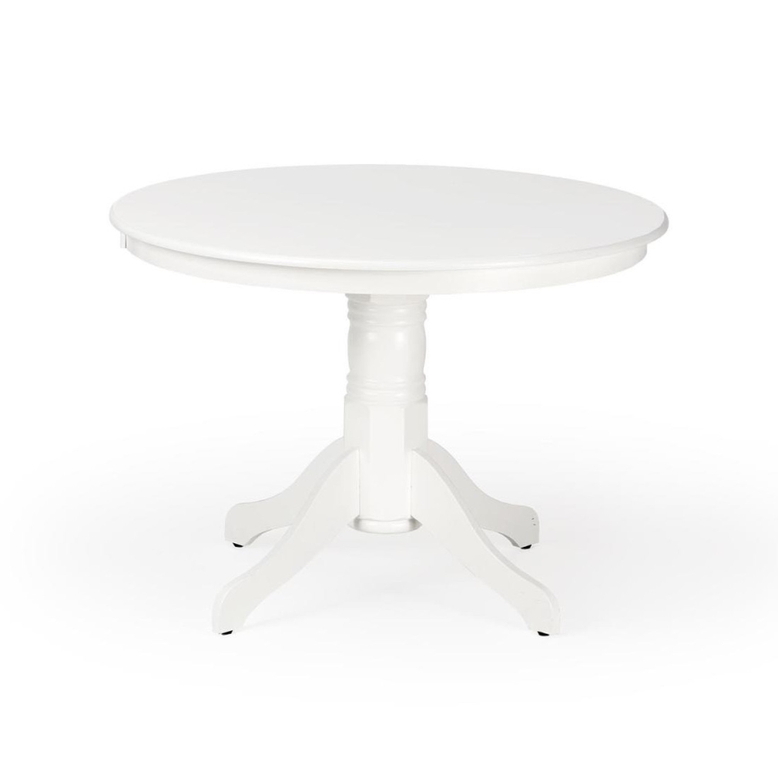 Jedálenský stôl KOTI priemer 106 cm biely