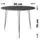 Jedálenský stôl SANDALF 75x90 cm béžová/čierna