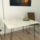 Jedálenský stôl SANDALF 75x90 cm biela/čierna