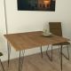 Jedálenský stôl SANDALF 75x90 cm hnedá/čierna
