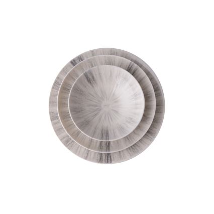 Jedálna sada 24 ks sivá/porcelán