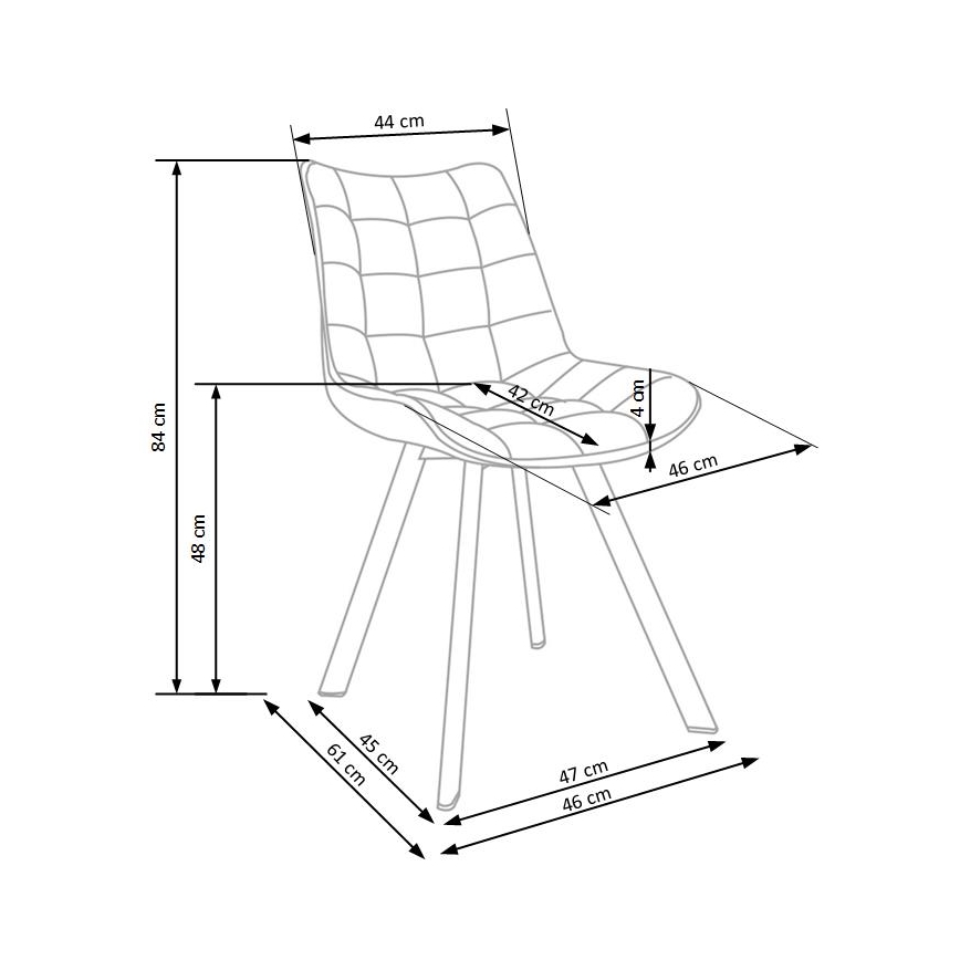 Jedálna stolička COMORO, 1 ks, škoricovo-hnedá