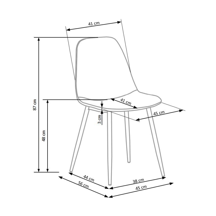 Jedálna stolička KINDREL 1 ks čierna