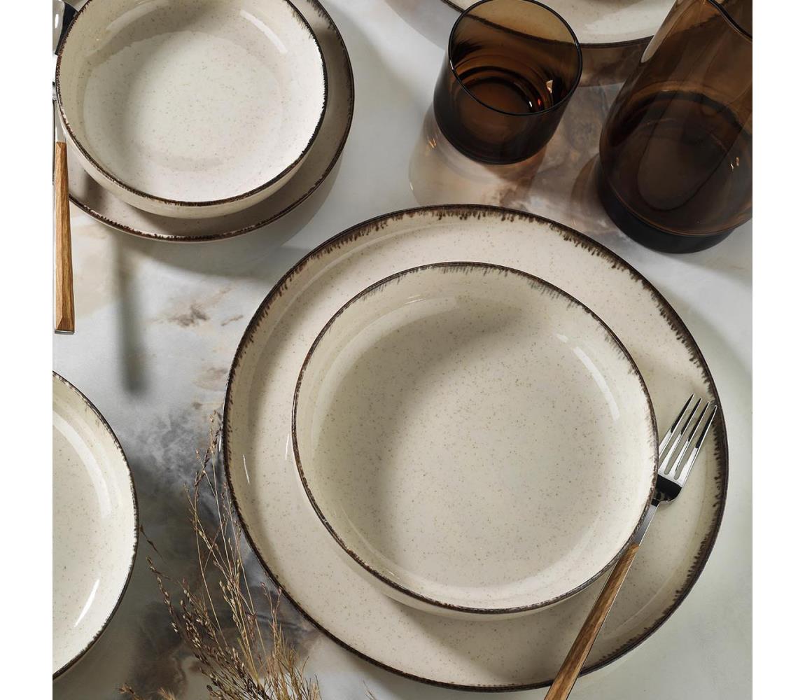 Jedálna súprava 16 ks béžová/porcelán 710KTP3410