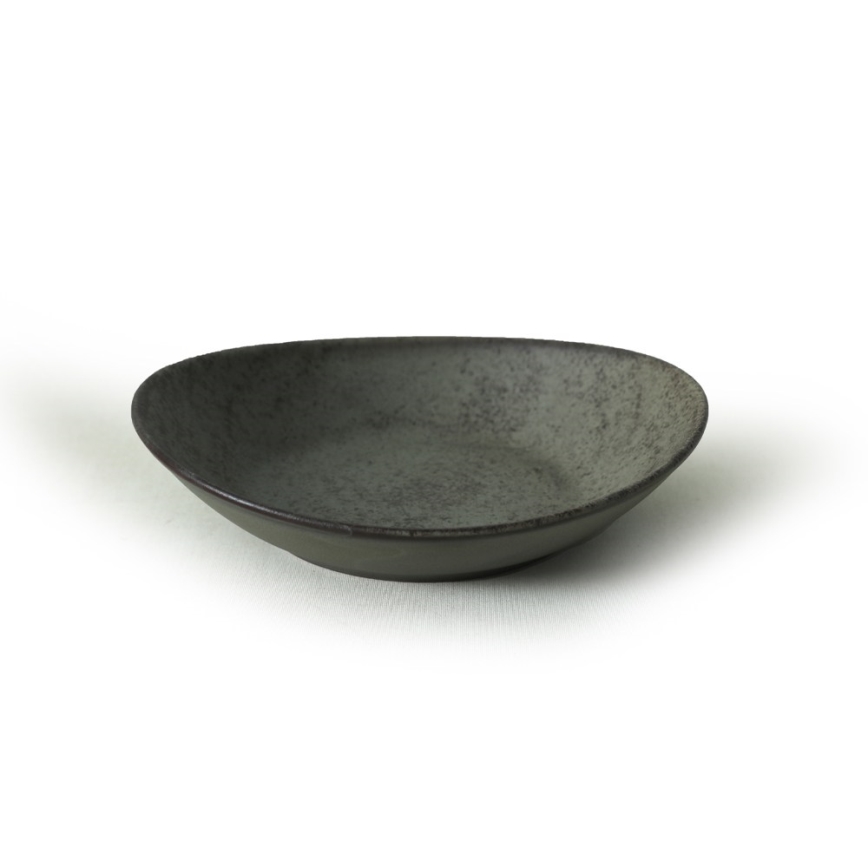 Jedálna súprava 18 ks antracit/zelená/kamenina