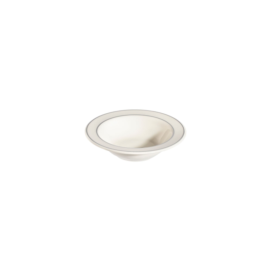 Jedálna súprava 18 ks krémová/strieborná/porcelán