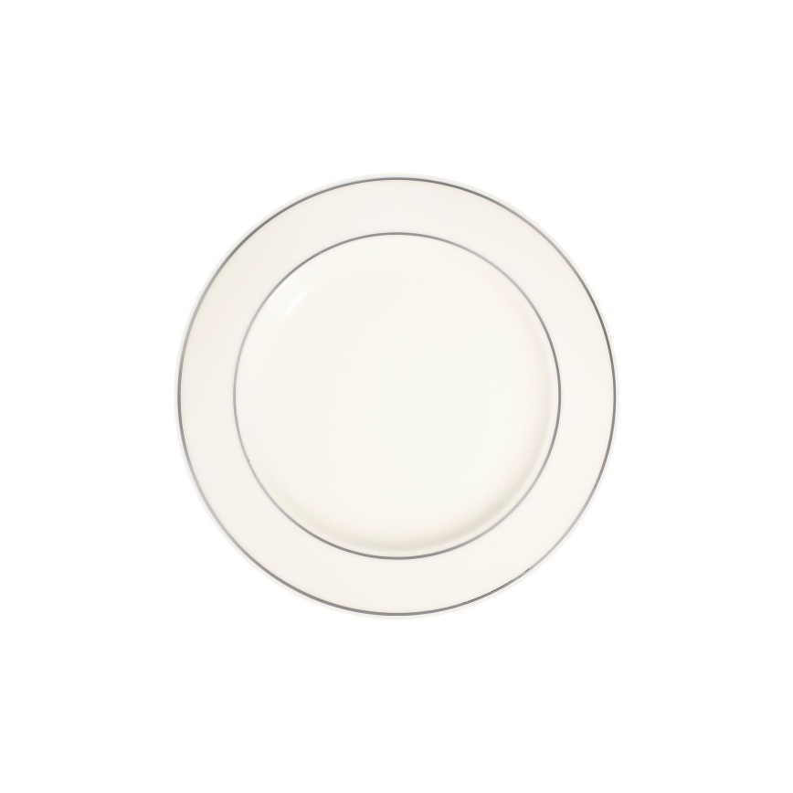 Jedálna súprava 18 ks krémová/strieborná/porcelán
