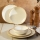 Jedálna súprava 24 ks biela/béžová/porcelán