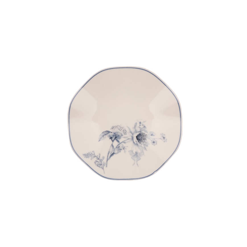 Jedálna súprava 24 ks biela/modrá/porcelán