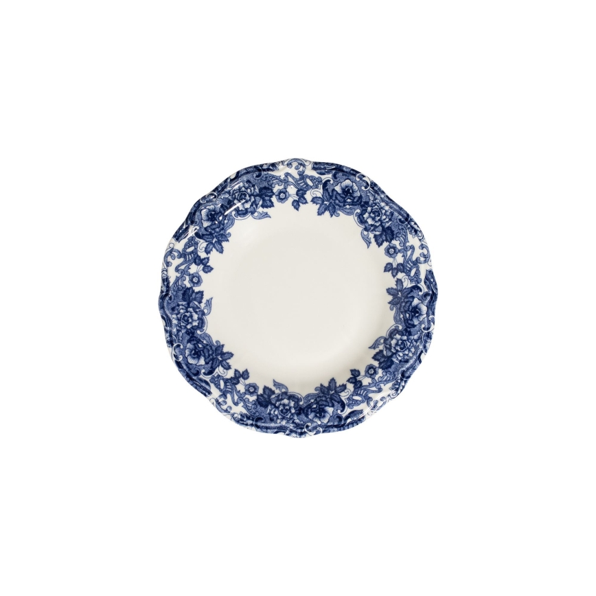 Jedálna súprava 24 ks biela/modrá/porcelán