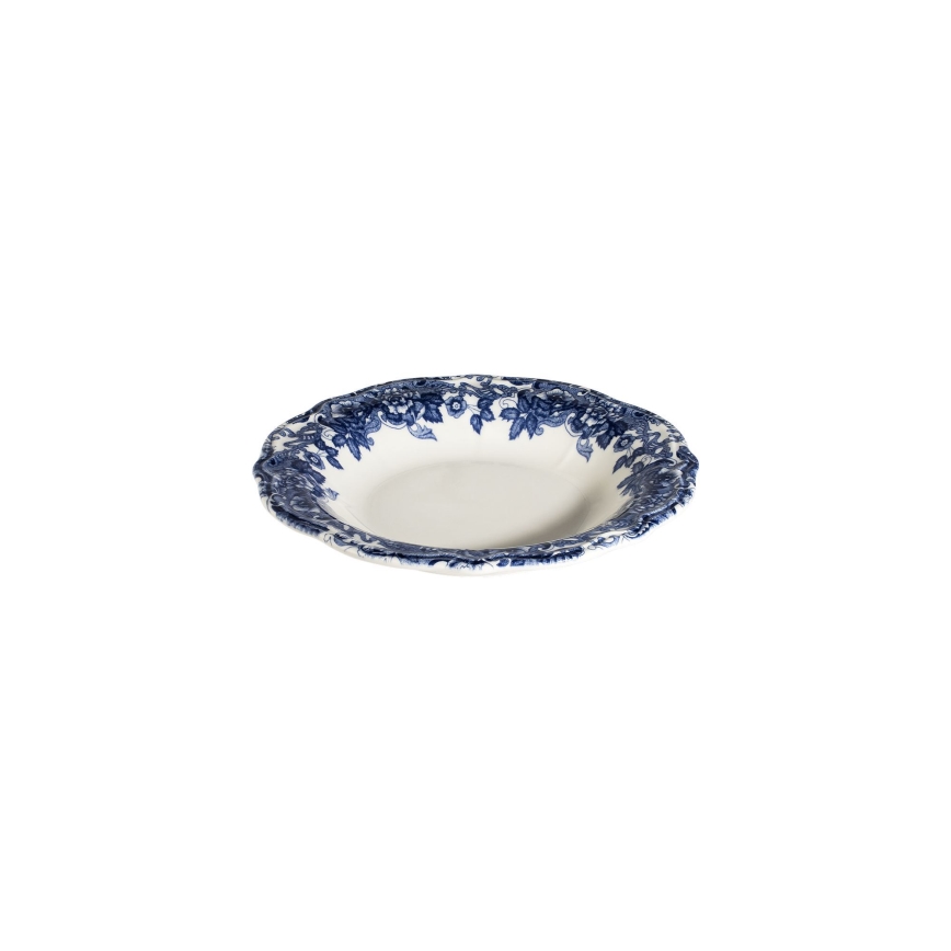 Jedálna súprava 24 ks biela/modrá/porcelán