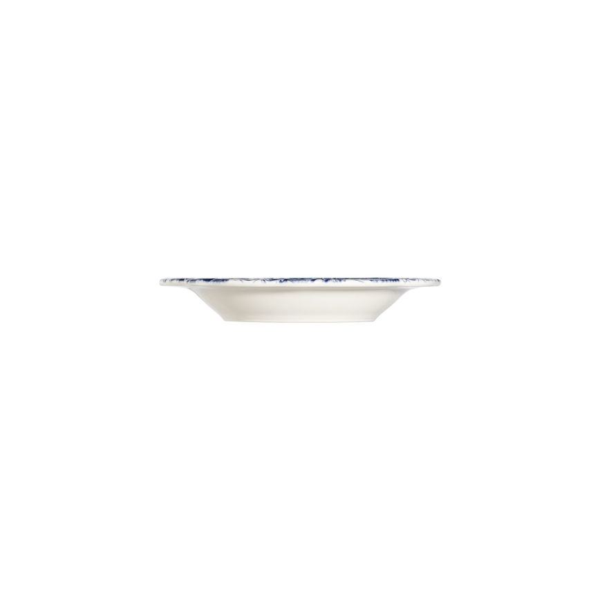 Jedálna súprava 24 ks biela/modrá/porcelán