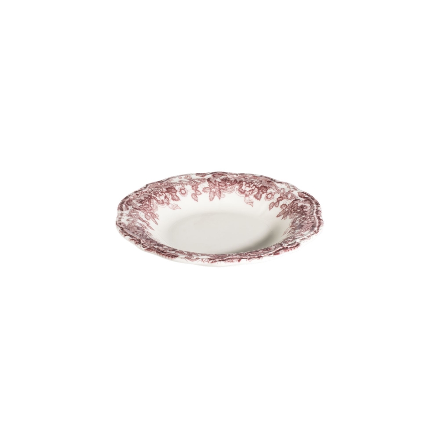 Jedálna súprava 24 ks biela/ružová/porcelán