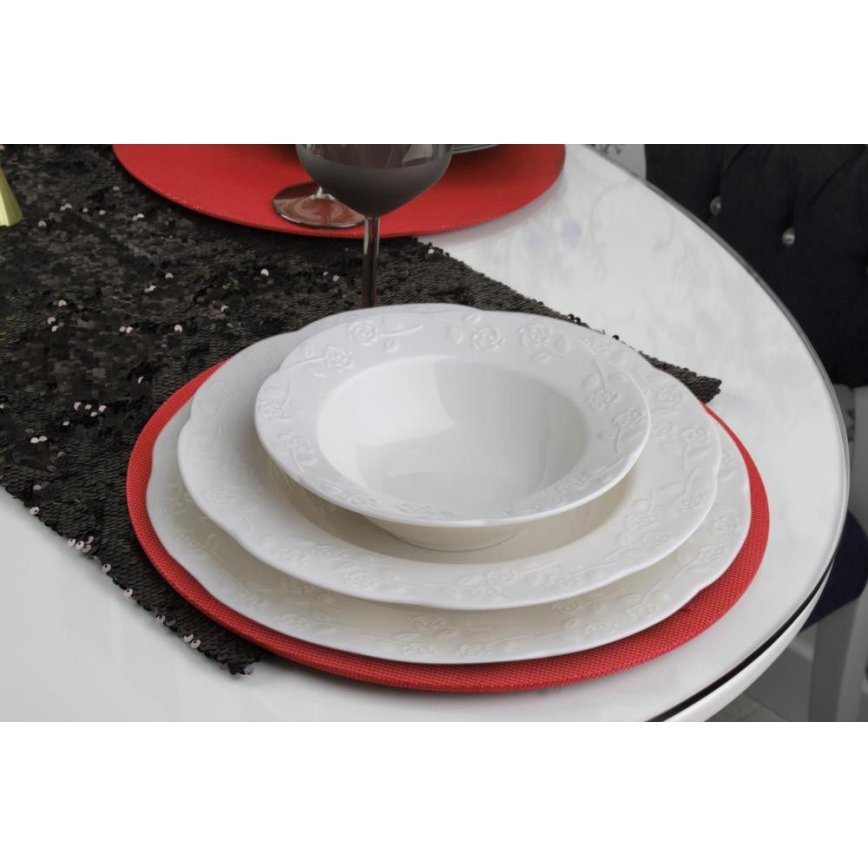 Jedálna súprava 24 ks krémová/porcelán