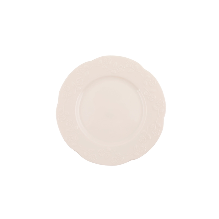 Jedálna súprava 24 ks krémová/porcelán