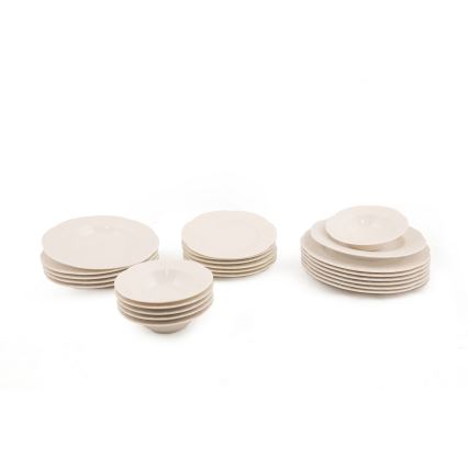 Jedálna súprava 24 ks krémová/porcelán