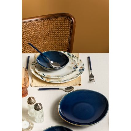 Jedálna súprava 24 ks pestrofarebná/modrá/porcelán