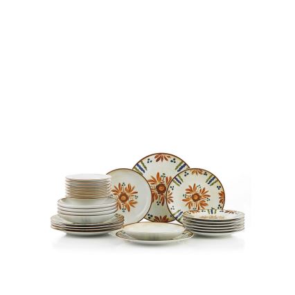 Jedálna súprava 24 ks pestrofarebná/porcelán