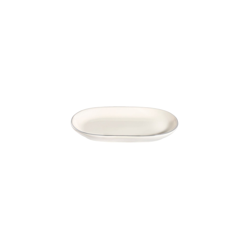 Jedálna súprava 53 ks krémová/strieborná/porcelán
