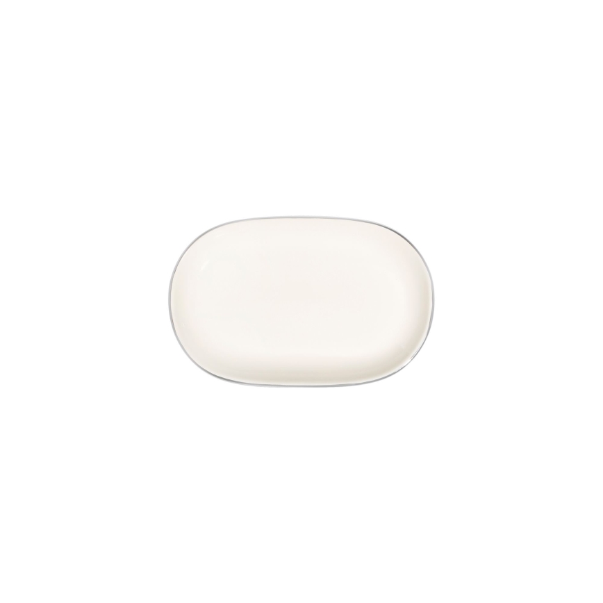Jedálna súprava 53 ks krémová/strieborná/porcelán