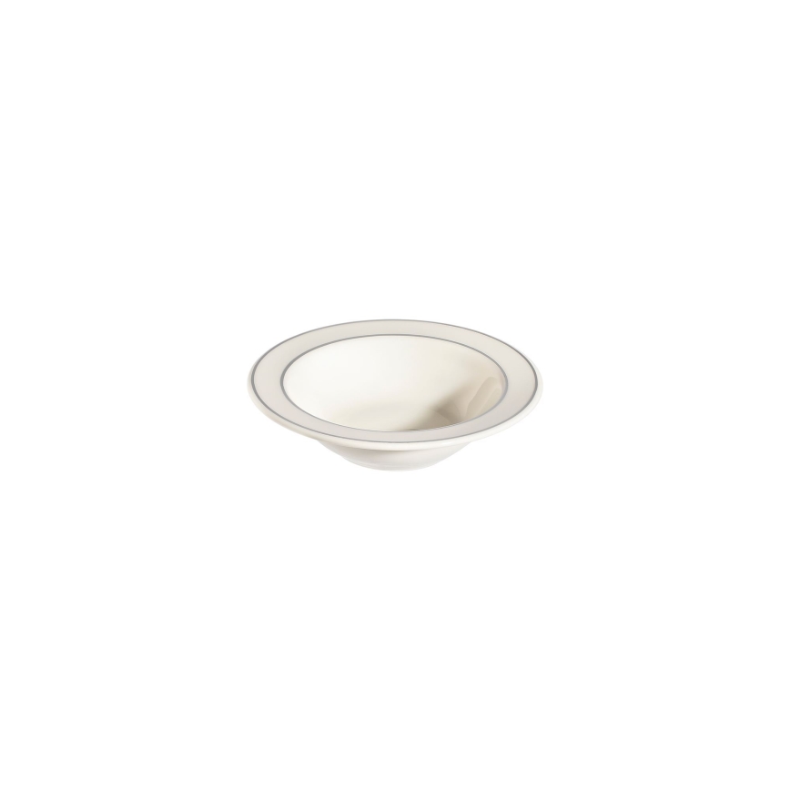 Jedálna súprava 53 ks krémová/strieborná/porcelán