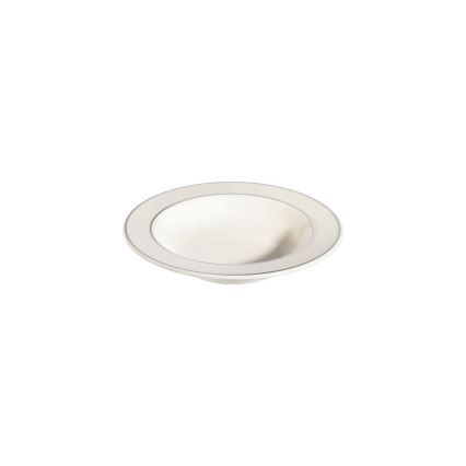 Jedálna súprava 53 ks krémová/strieborná/porcelán