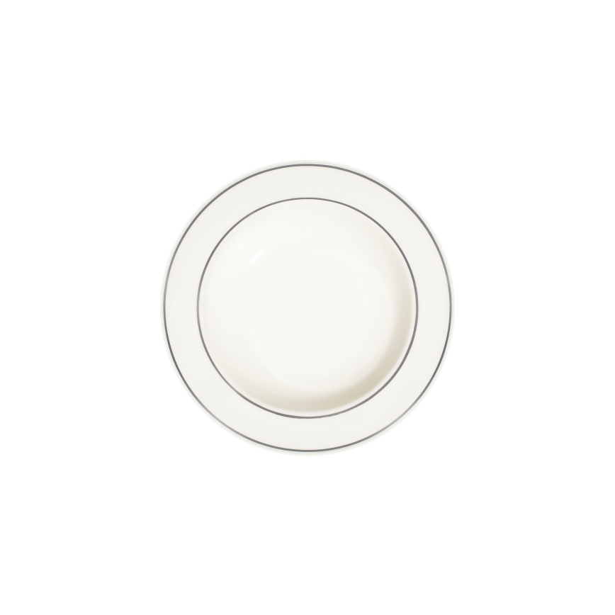 Jedálna súprava 53 ks krémová/strieborná/porcelán