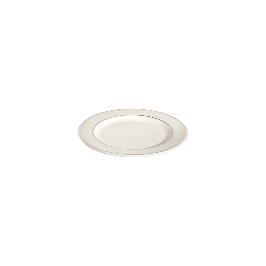 Jedálna súprava 53 ks krémová/strieborná/porcelán