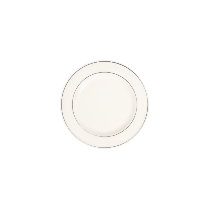 Jedálna súprava 53 ks krémová/strieborná/porcelán