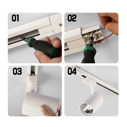 Jednofázový lištový systém 1 m biely