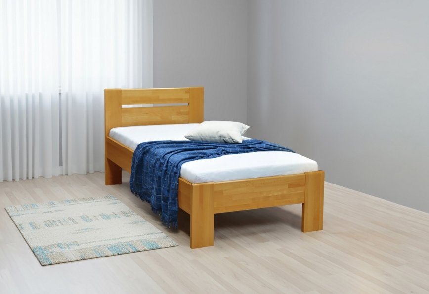 Jednolôžková posteľ AMBER 90x200 cm svetlý orech