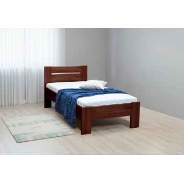 Jednolôžková posteľ AMBER 90x200 cm tmavý orech