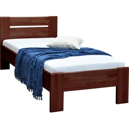 Jednolôžková posteľ AMBER 90x200 cm tmavý orech