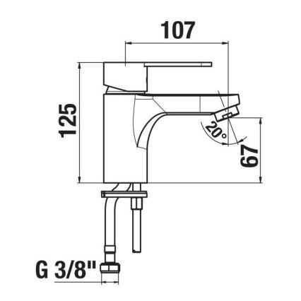 JIKA H3111Z10041101 - Umývadlová batéria LYRA 12,5 cm lesklý chróm