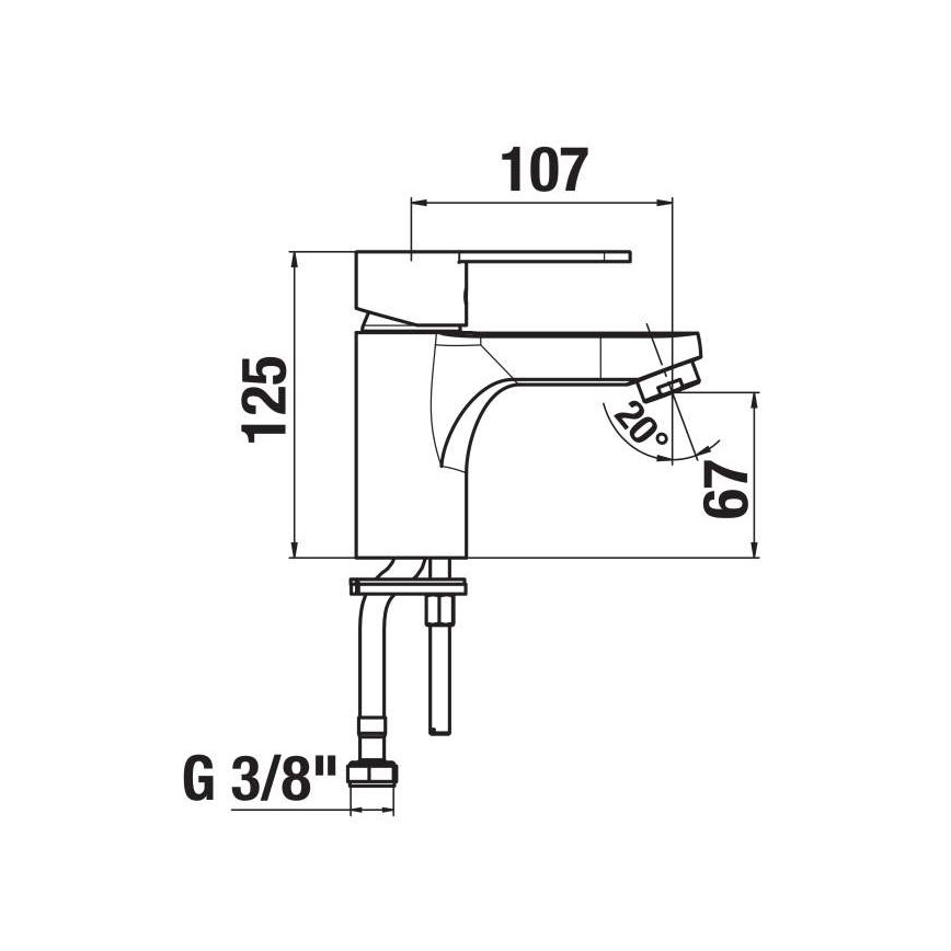 JIKA H3111Z10041101 - Umývadlová batéria LYRA 12,5 cm lesklý chróm