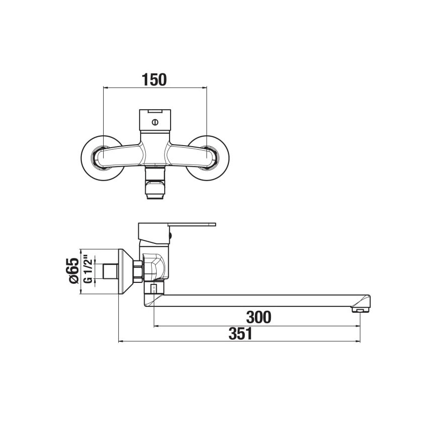 JIKA H3111Z70042401 - Umývadlová batéria LYRA 15x35,1 cm lesklý chróm