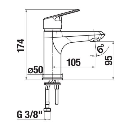 JIKA H3112E10041101 - Umývadlová batéria TALAS 17,4 cm lesklý chróm