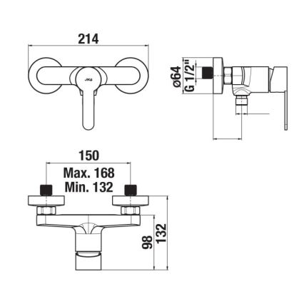JIKA H3311Z70044001 - Sprchová batéria LYRA lesklý chróm