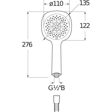 JIKA H3611X30044711 - Ručná sprcha CUBITO lesklý chróm