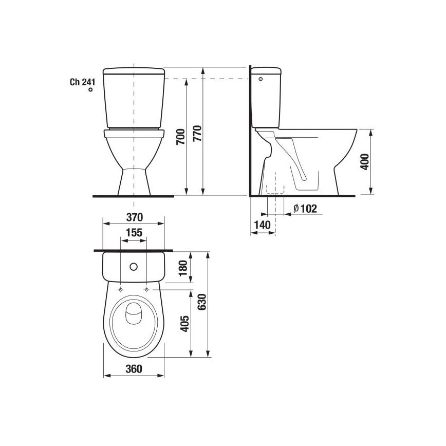 JIKA H8263870002413 - WC kombi LYRA keramika/biela