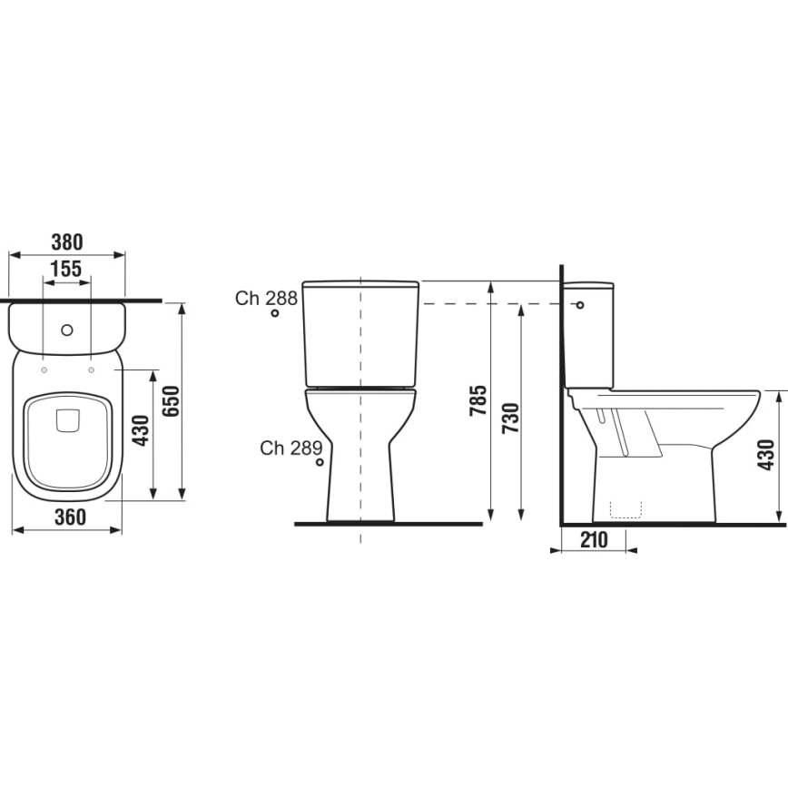 JIKA H8266170002801 - WC kombi DEEP keramika/biela