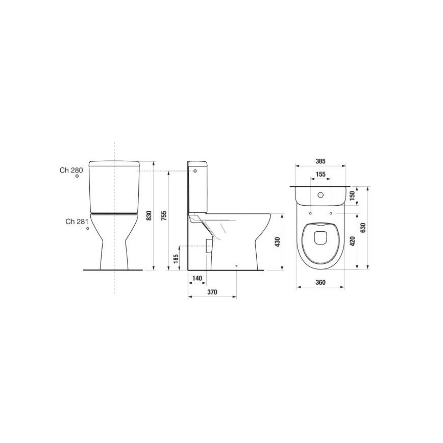 JIKA H8273860002801 - WC kombi LYRA keramika/biela
