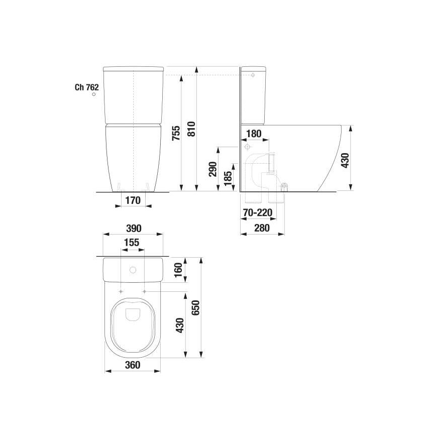JIKA H8297120007621 - Splachovacia nádržka MIO keramika/biela