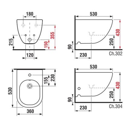 JIKA H8317120003021 - Závesný bidet MIO keramika/biela