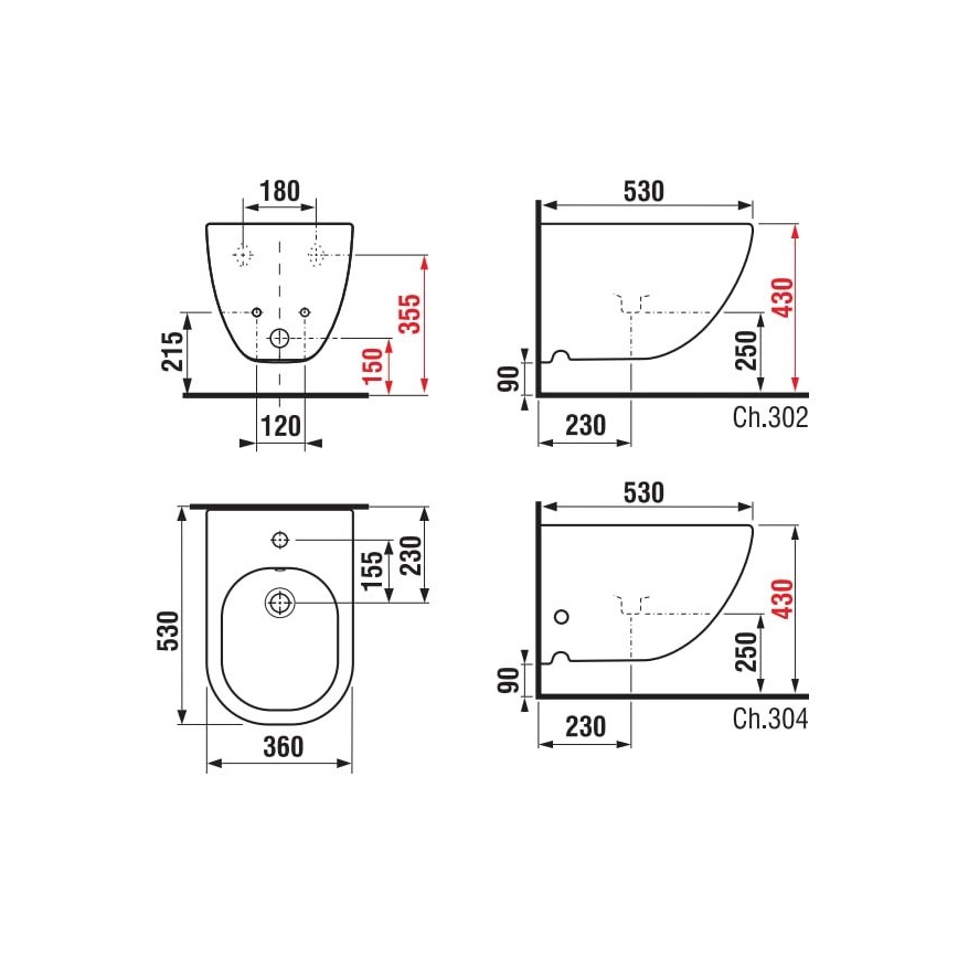 JIKA H8317120003021 - Závesný bidet MIO keramika/biela