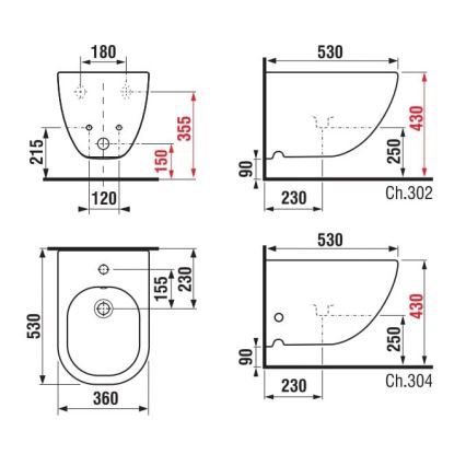 JIKA H8317121003021 - Závesný bidet MIO keramika/perlovo biela