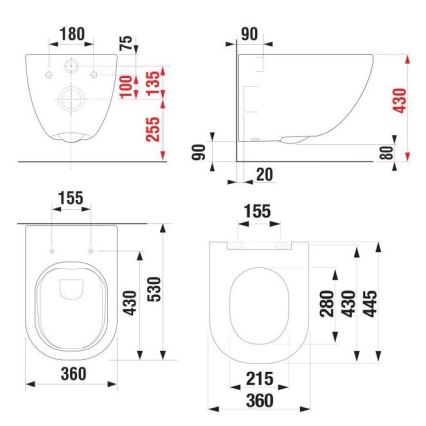 JIKA H8667140000001 - Závesné WC MIO keramika/biela + WC sedátko SoftClose MIO duroplast/biela