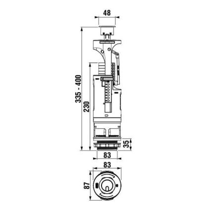 JIKA H8903760000001 - Splachovacie tlačidlo + vypúšťací ventil DUAL lesklý chróm