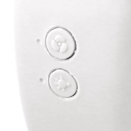 JOHNSON - LED RGB Nabíjací stolný ventilátor MULTICOLOR LED/5W/3,7V 1200 mAh priemer 14 cm biela